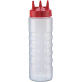 "TRI TIP SQUEEZE BOTTLE WITH COLOR TOP, 24 OZ., WIDE MOUTH, C" - Mabrook Hotel Supplies
